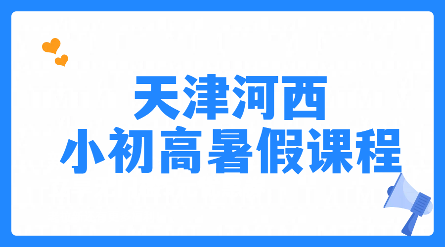 天津河西新初三/新高一/新高三暑假预科衔接一对一/小班课/全托集训暑期课程