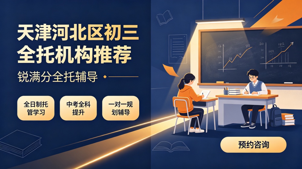 2027 天津河北初三全托机构｜锐满分河北校区，适配河北区中考学情，初三全日制冲刺(1)
